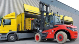 Le chariot gros tonnage H140 Linde dans l’industrie des boissons