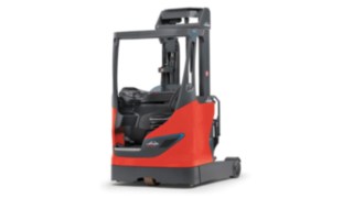 Schubmaststapler R14 von Linde mit Lithium-Ionen Technologie Schubmaststapler R14 von Linde mit Lithium-Ionen Technologie