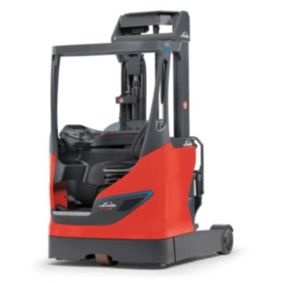Schubmaststapler R14 von Linde mit Lithium-Ionen Technologie Schubmaststapler R14 von Linde mit Lithium-Ionen Technologie