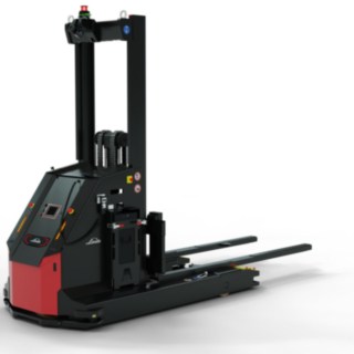 Der I-MATIC AS von Linde MH ist ein automatisierter Spreizenstapler.