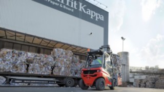 Le chariot élévateur diesel H50 Linde chez Smurfit Kappa