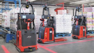 L-MATIC di Linde Material Handling in azione presso TST GmbH.