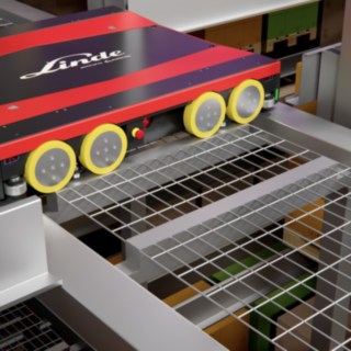 Shuttle des Paletten-Shuttle-Regal-Systems S-MATIC cube von Linde Material Handling